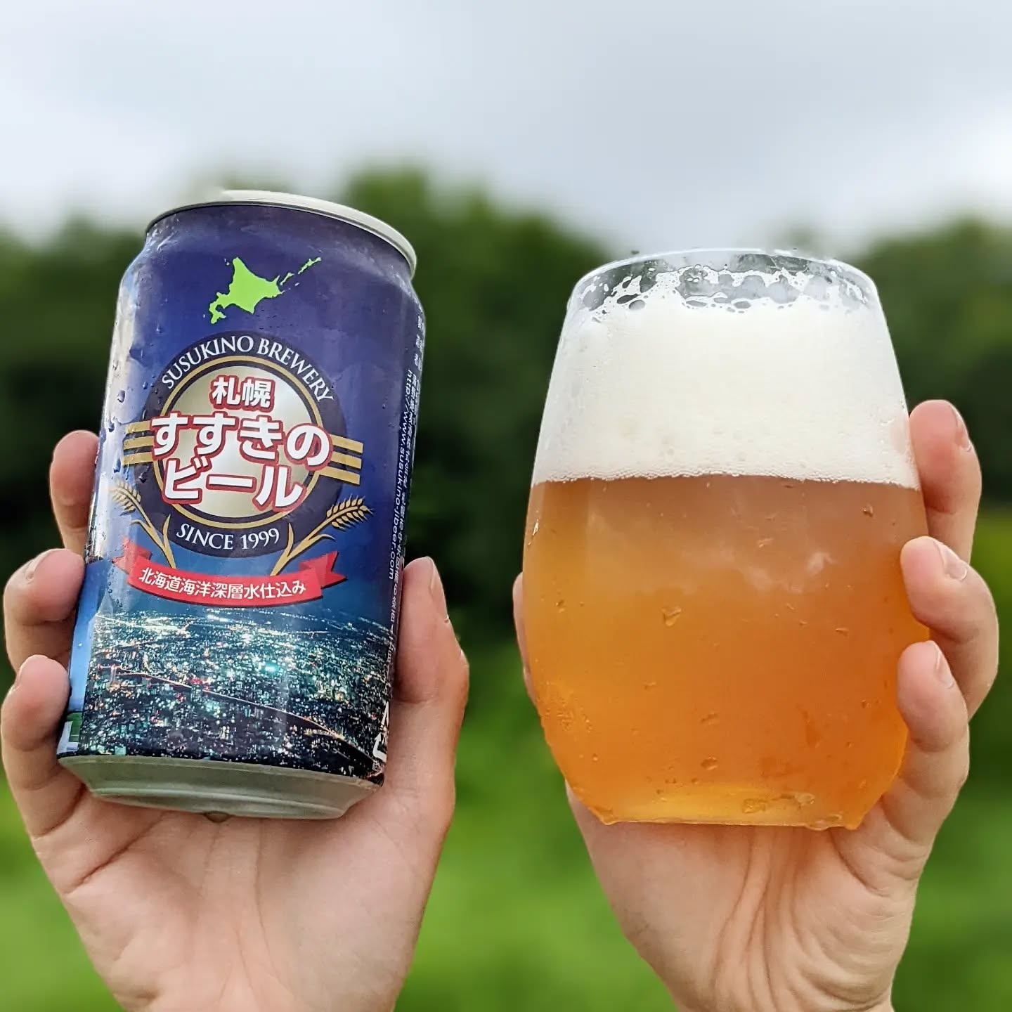 山本ホップが頂いた薄野地麦酒の「札幌すすきのビール」