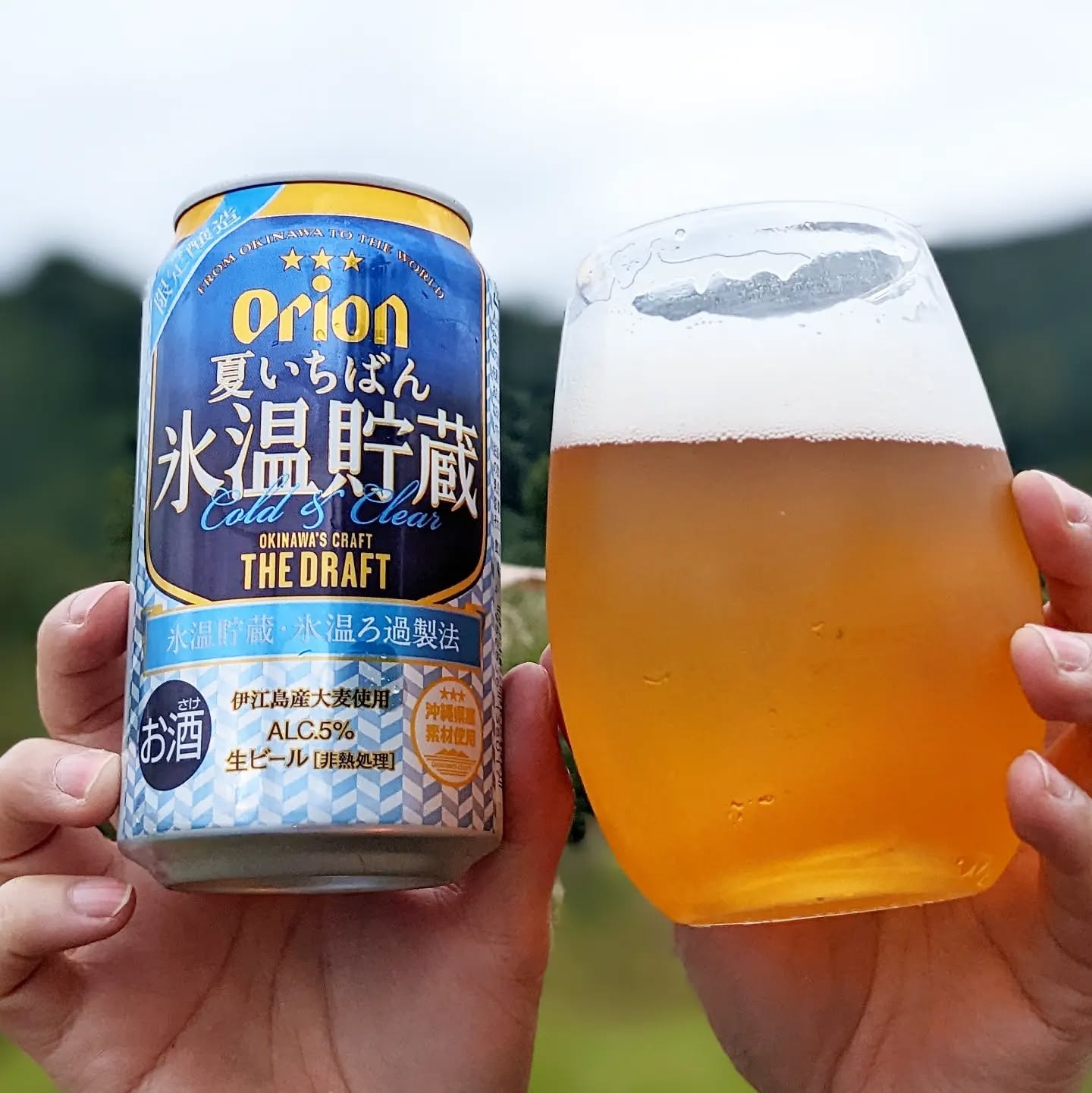 山本ホップが頂いたオリオンビールの「夏一番 氷温貯蔵 OKINAWA'S CRAFT THE DRAFT」