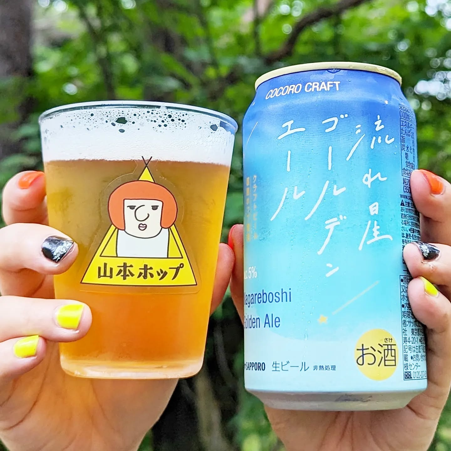 山本ホップが頂いたサッポロビールの「COCORO CRAFT 流れ星ゴールデンエール」