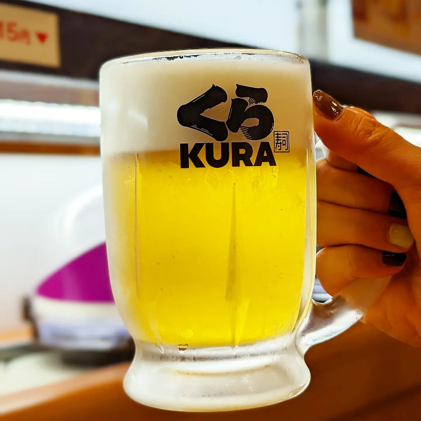 山本ホップが頂いたくら寿司の「くら寿司 生ビール」