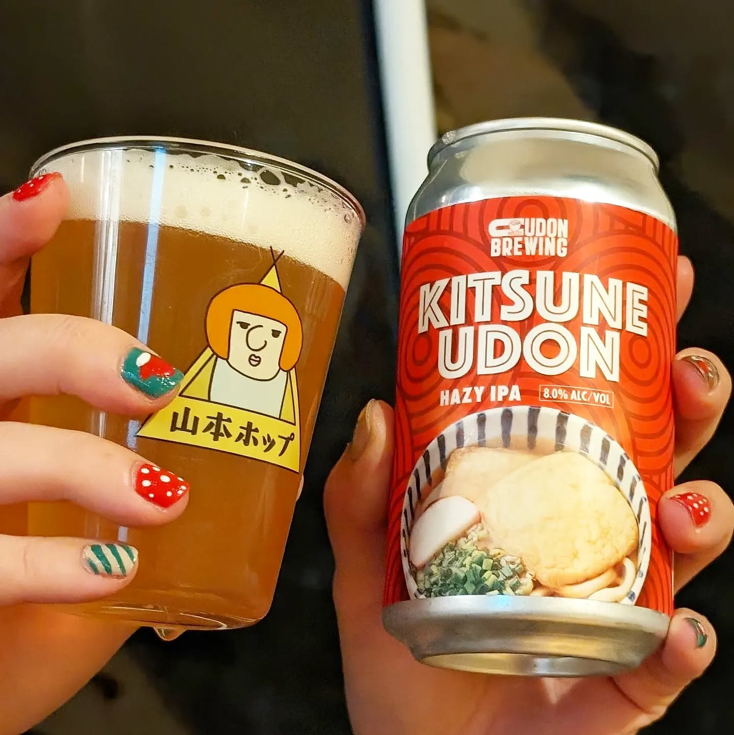 山本ホップが頂いたUDON BREWINGの「KITSUNE UDON HAZY IPA / きつねうどん ヘイジーIPA」