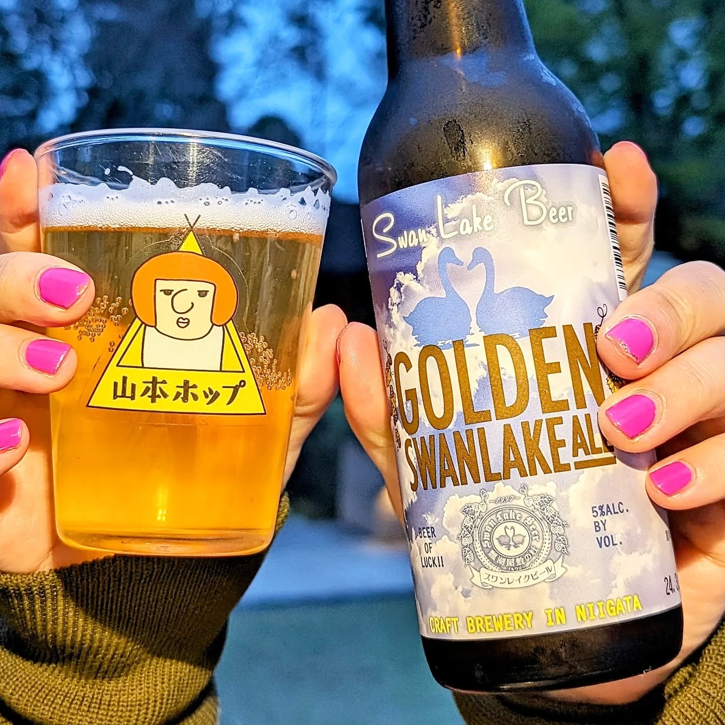 山本ホップが頂いたSwan Lake Beerの「GOLDEN SWANLAKE ALE」