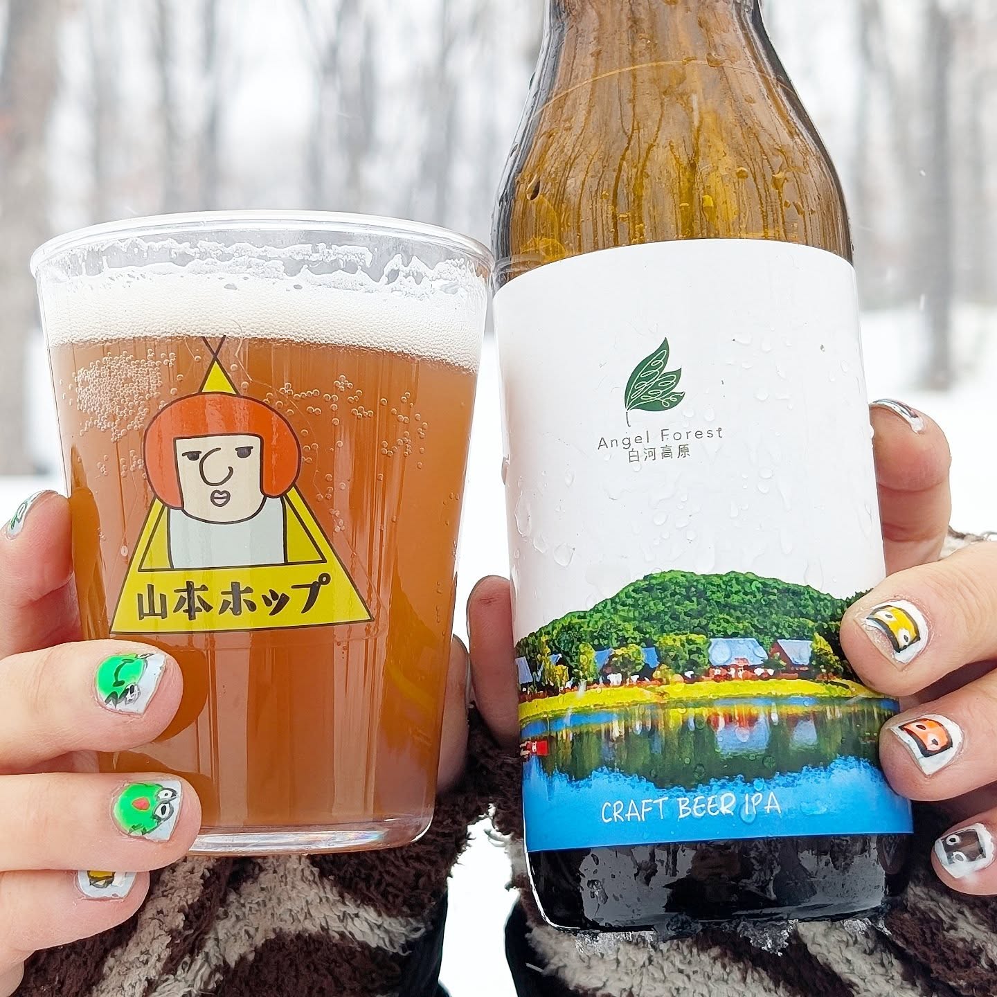 山本ホップが頂いたホップジャパン ホップガーデン・ブルワリーの「Angel Forest 白河高原 CRAFT BEER IPA」